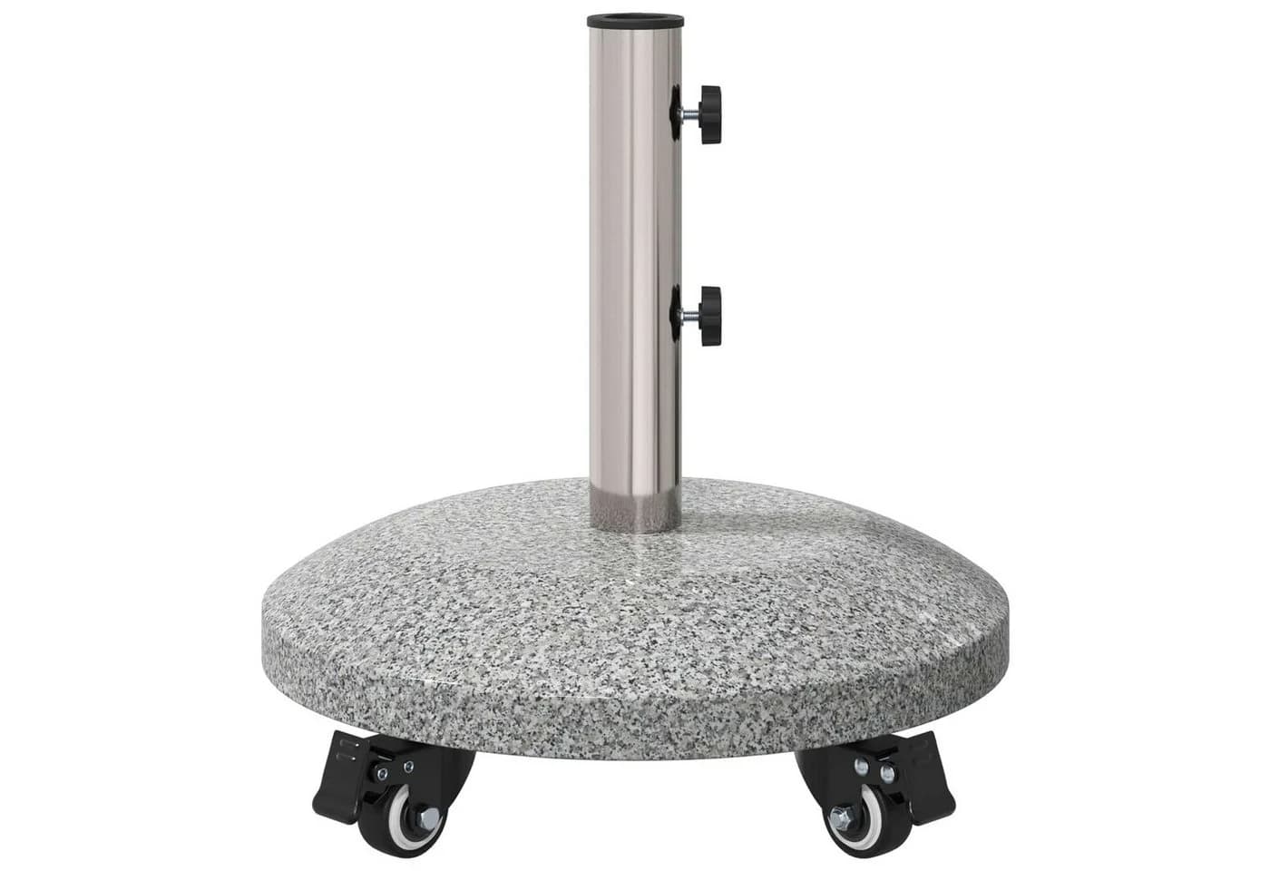 vidaXL Schirmhalter Granit mit Rollen Grau 27,2 kg - Bild 5