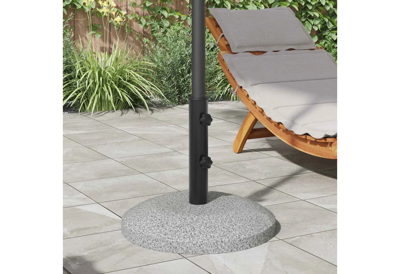 vidaXL Schirmhalter Schwarz Eisen für 40-50 mm Stangen