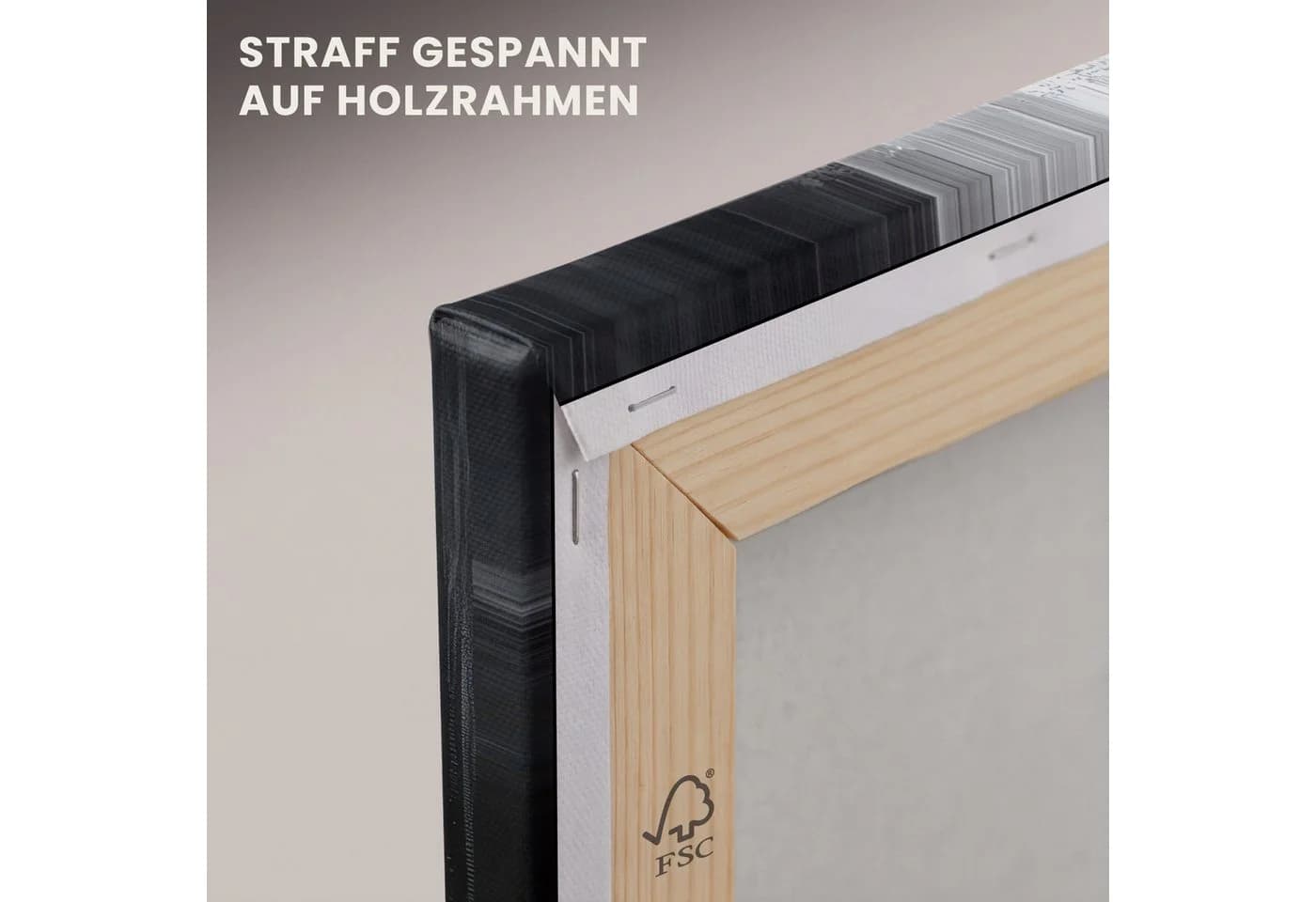 OneMillionCanvasses® Leinwandbild Frau Abstrakt Schwarz-Weiß Gold - Bild 5