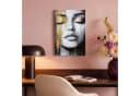 OneMillionCanvasses® Leinwandbild Gesicht - Frau - Pinselstriche - Abstrakt, Fotodruck Leinwand Canvas Wandbild Wanddekoration Bild 4