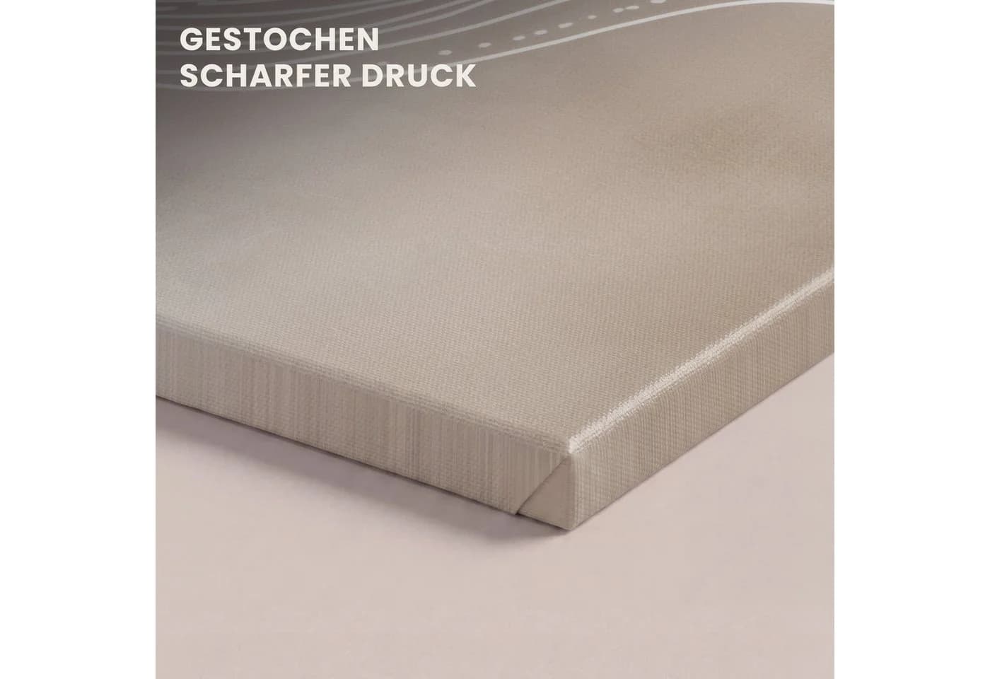OneMillionCanvasses® Leinwandbild Wellenlinien Sandfarben Modern - Bild 3