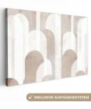 OneMillionCanvasses® Leinwandbild Abstrakte Bögen Modern Beige Fotodruck 30x20 cm Bild 2