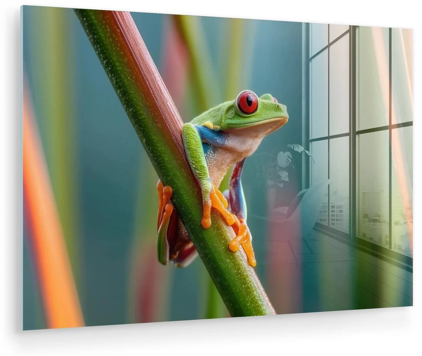 MuchoWow Acrylglasbild Bunter Frosch Modern - Bild 2