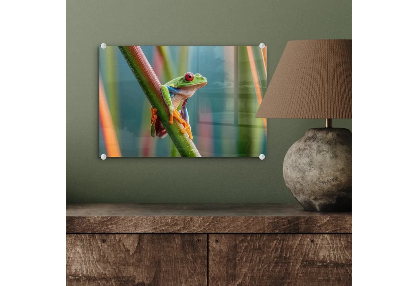 MuchoWow Acrylglasbild Bunter Frosch Modern - Bild 4