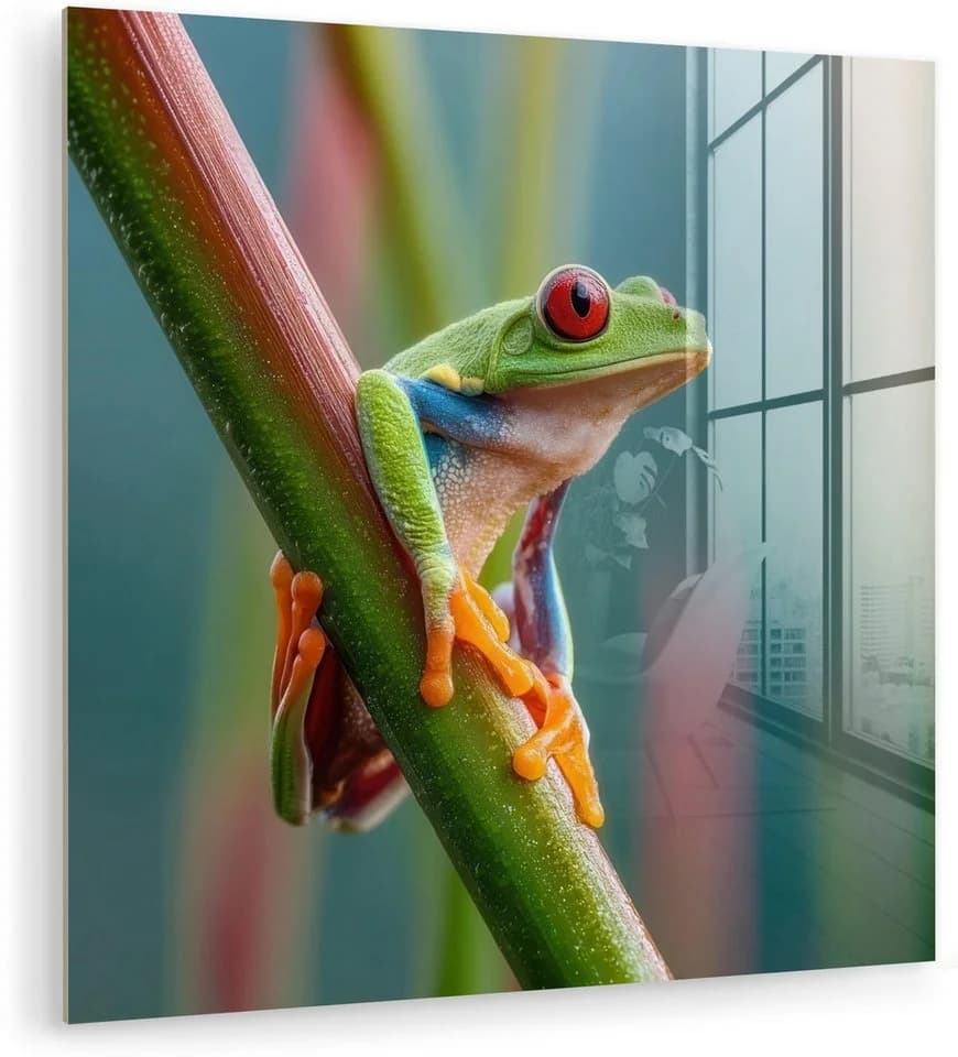 MuchoWow Acrylglasbild Bunter Frosch Modern - Bild 2