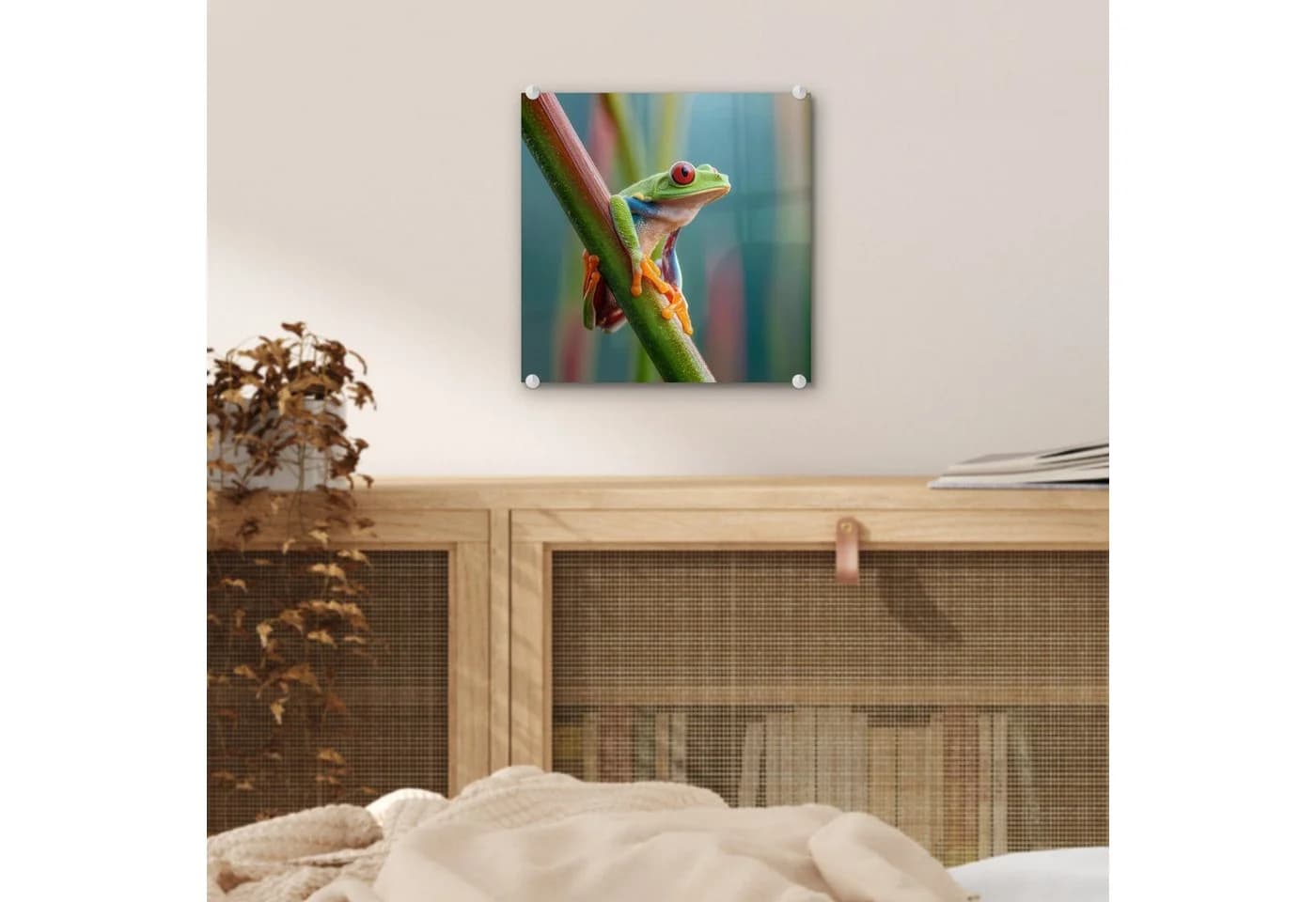 MuchoWow Acrylglasbild Bunter Frosch Modern - Bild 5