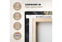 OneMillionCanvasses® Leinwandbild Löwe Split Schwarz Weiß Gold Bild 3