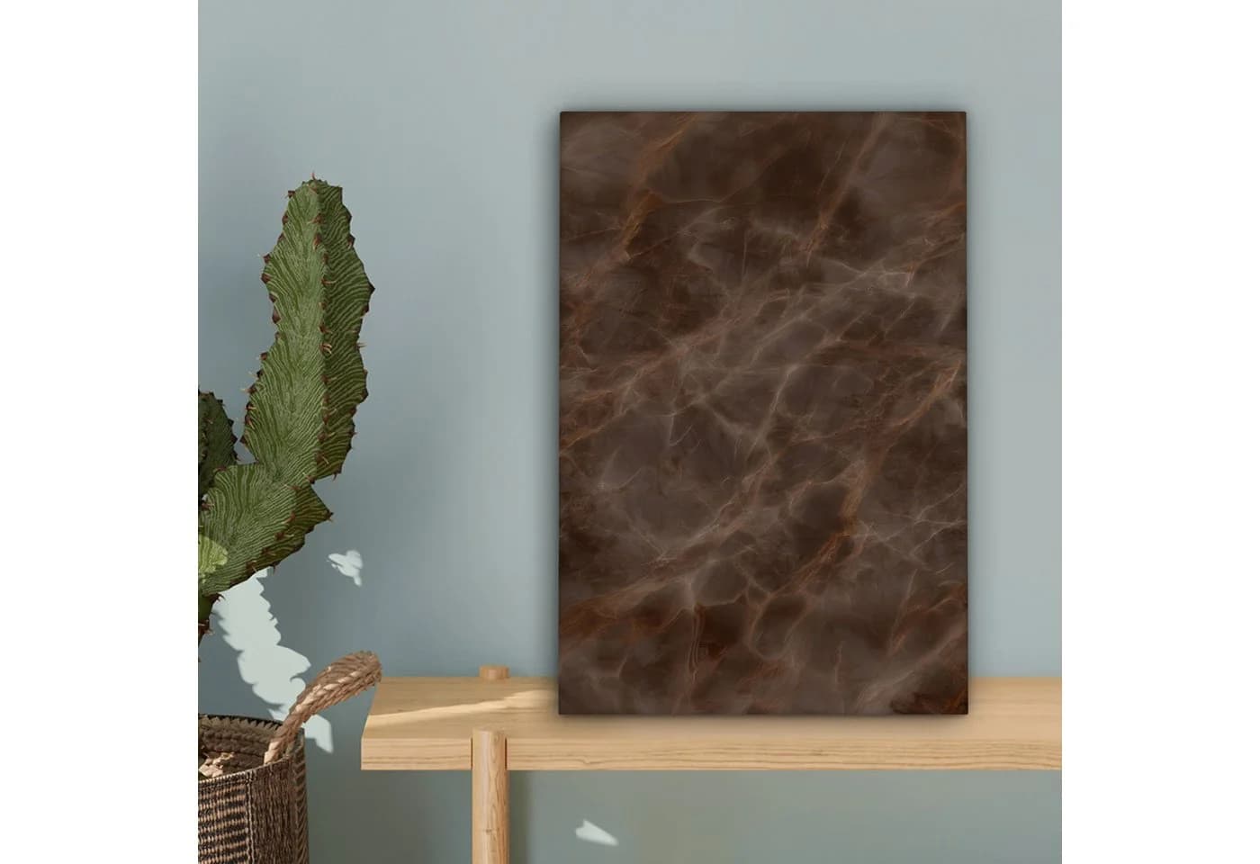 OneMillionCanvasses® Leinwandbild Brauner Marmor - Organisch - Naturstein, Fotodruck - Bild 5