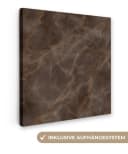 OneMillionCanvasses® Leinwandbild Brauner Marmor 20x20 cm Bild 2