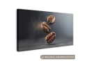 OneMillionCanvasses® Leinwandbild Panorama Kaffeebohnen Grau Bild 2