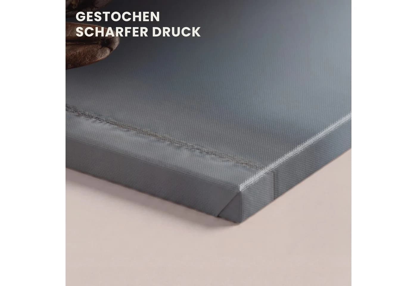 OneMillionCanvasses® Leinwandbild Panorama Kaffeebohnen Grau - Bild 3
