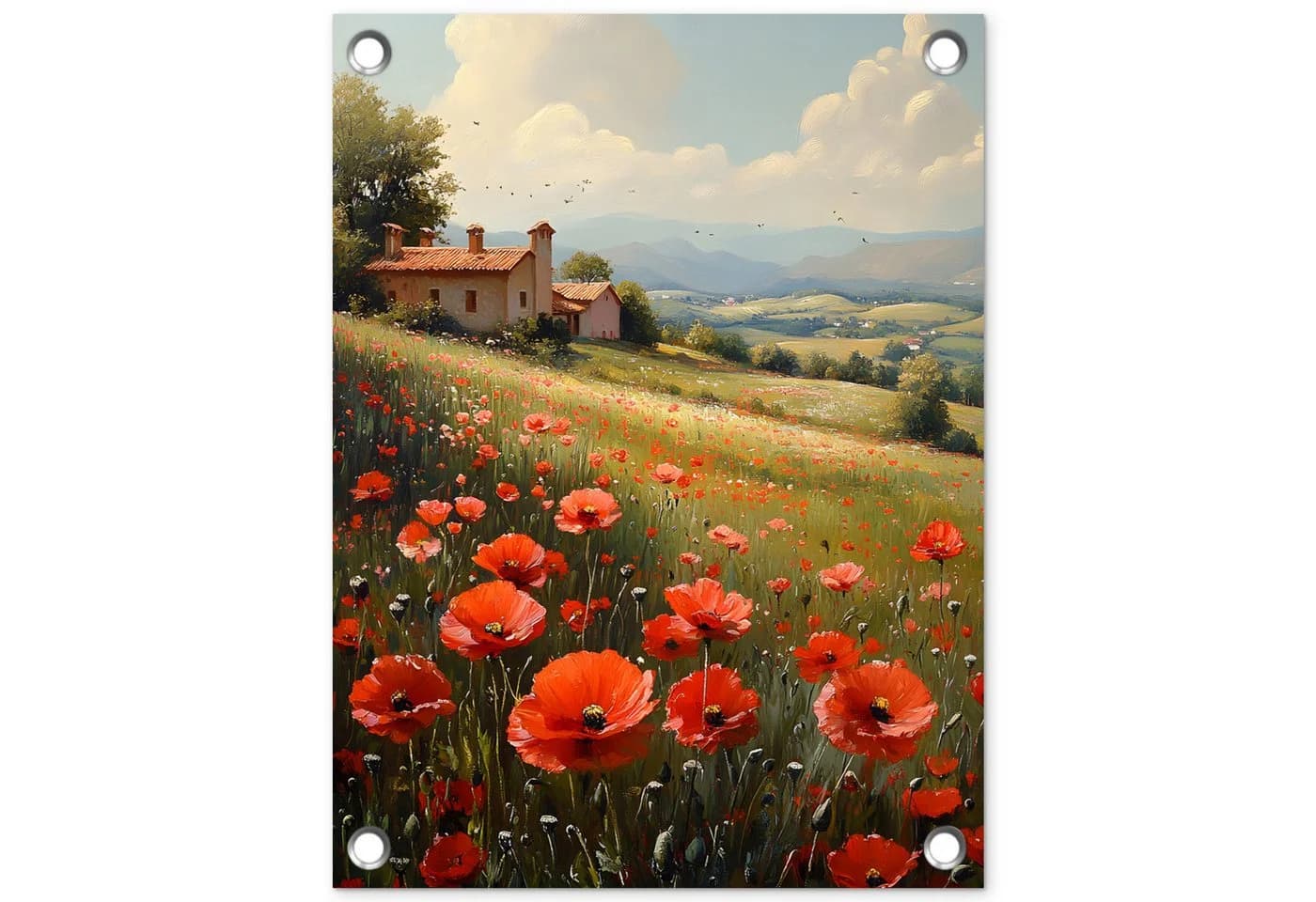 OnlyWow Gartenposter Mohnblumen Rot 30x40 cm PVC - Bild 2