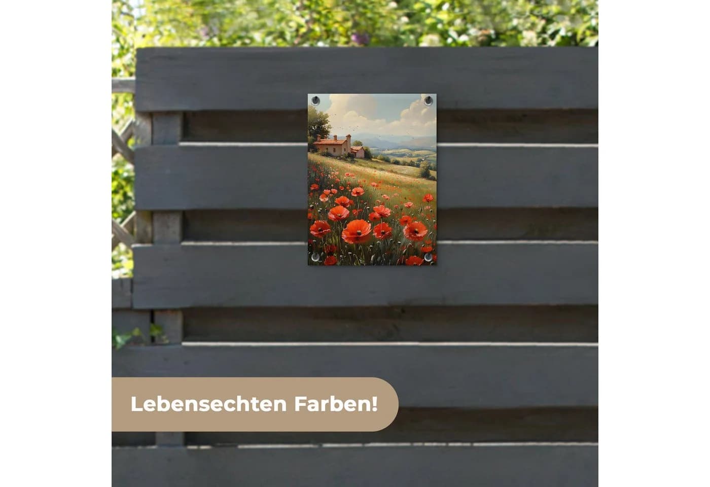 OnlyWow Gartenposter Mohnblumen Rot 30x40 cm PVC - Bild 4
