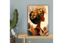 OneMillionCanvasses® Leinwandbild Frau Blumen Beige Wanddekoration Bild 5