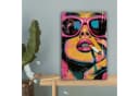 OneMillionCanvasses® Leinwandbild Abstraktes Porträt Frau Rosa Sonnenbrille Bild 5