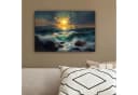 OneMillionCanvasses® Leinwandbild Meer Sonne Wellen Felsen Leinwand Bild 4