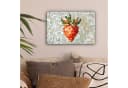 OneMillionCanvasses® Leinwandbild Erdbeere Mosaik Rot 30x20 cm Bild 1