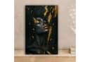 OneMillionCanvasses® Leinwandbild Abstrakt Frau Gold Schwarz Bild 1
