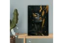 OneMillionCanvasses® Leinwandbild Abstrakt Frau Gold Schwarz Bild 5