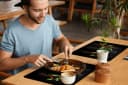 MuchoWow Platzset Chili Basilikum 6er Set Rot Grün Vinyl Bild 5