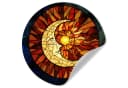 MuchoWow Wandsticker Mosaik Mond Dunkelblau Selbstklebend Bild 2