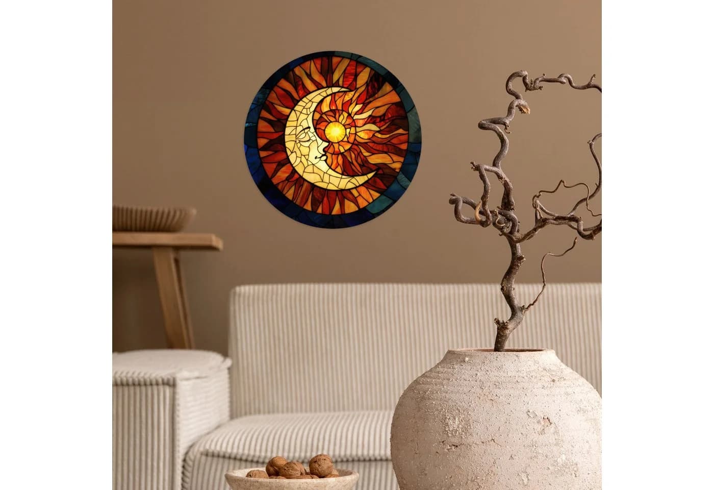 MuchoWow Wandsticker Mosaik Mond Dunkelblau Selbstklebend - Bild 4