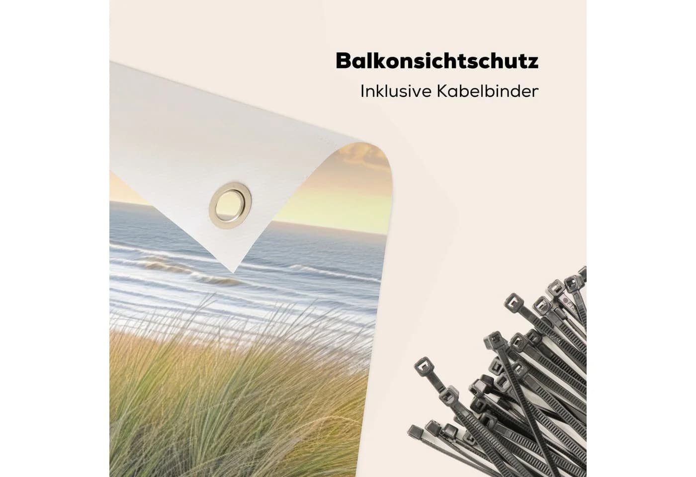 MuchoWow Balkonsichtschutz Dünen PVC Windschutz - Bild 5