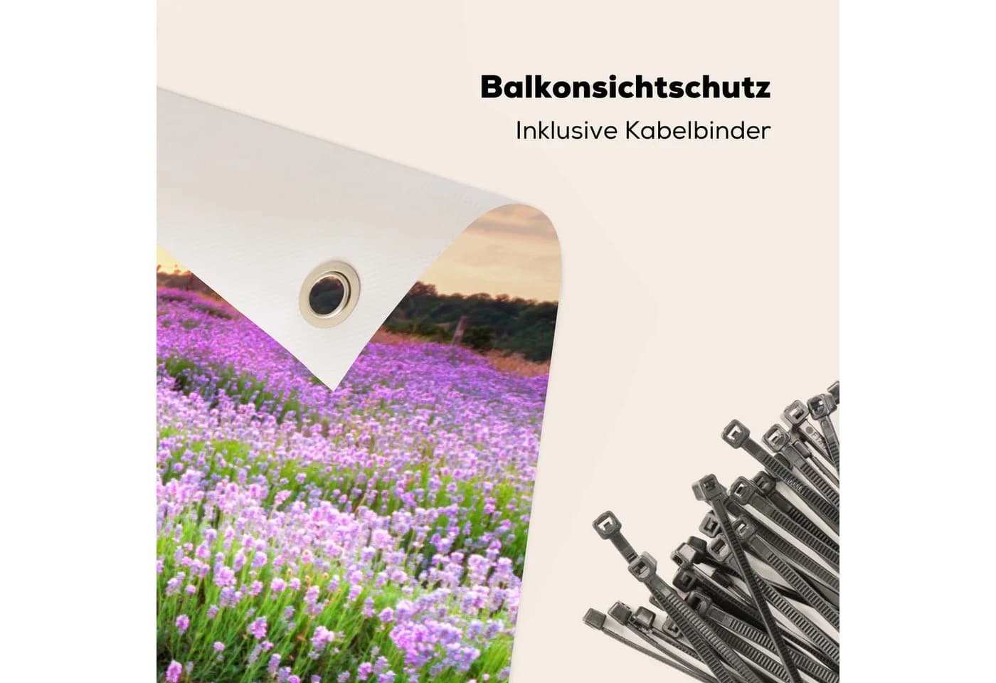MuchoWow Balkonsichtschutz Blumen Design PVC Windschutz - Bild 5