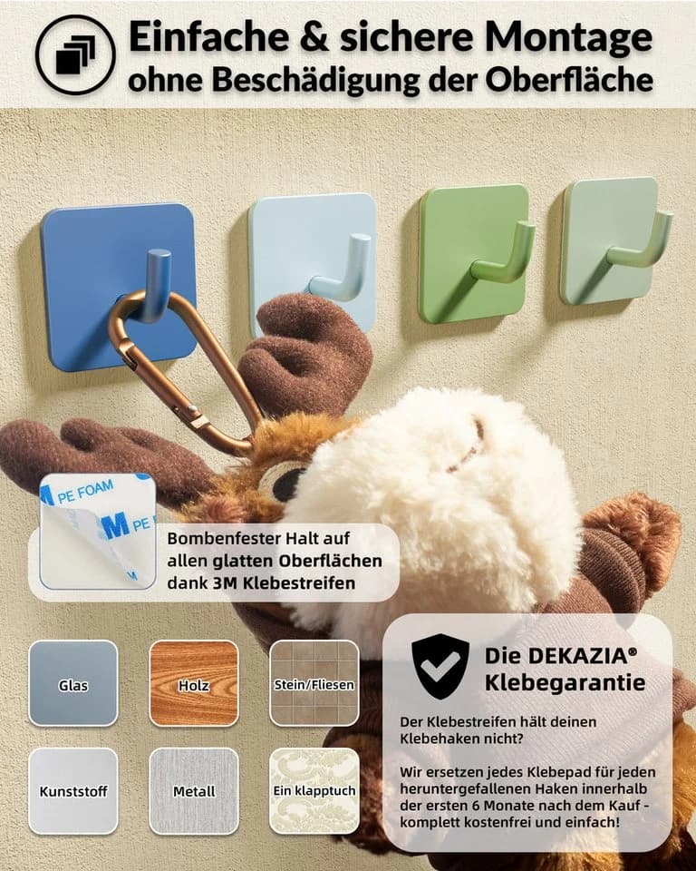 DEKAZIA Klebehaken Bunt Kindergarderobe - Bild 3