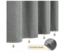 Kraftverdia Duschvorhang Leinen-Look Grau 180x200cm Wasserdicht Bild 1
