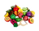Kraftverdia Kinder-Küchenset 14-tlg. Holzspielzeug Magnetisch Obst Gemüse Bild 4