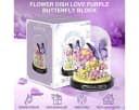 Kraftverdia Mini Kunstblumen-Bouquet im Glas – Botanical Flowers Deko Bild 3