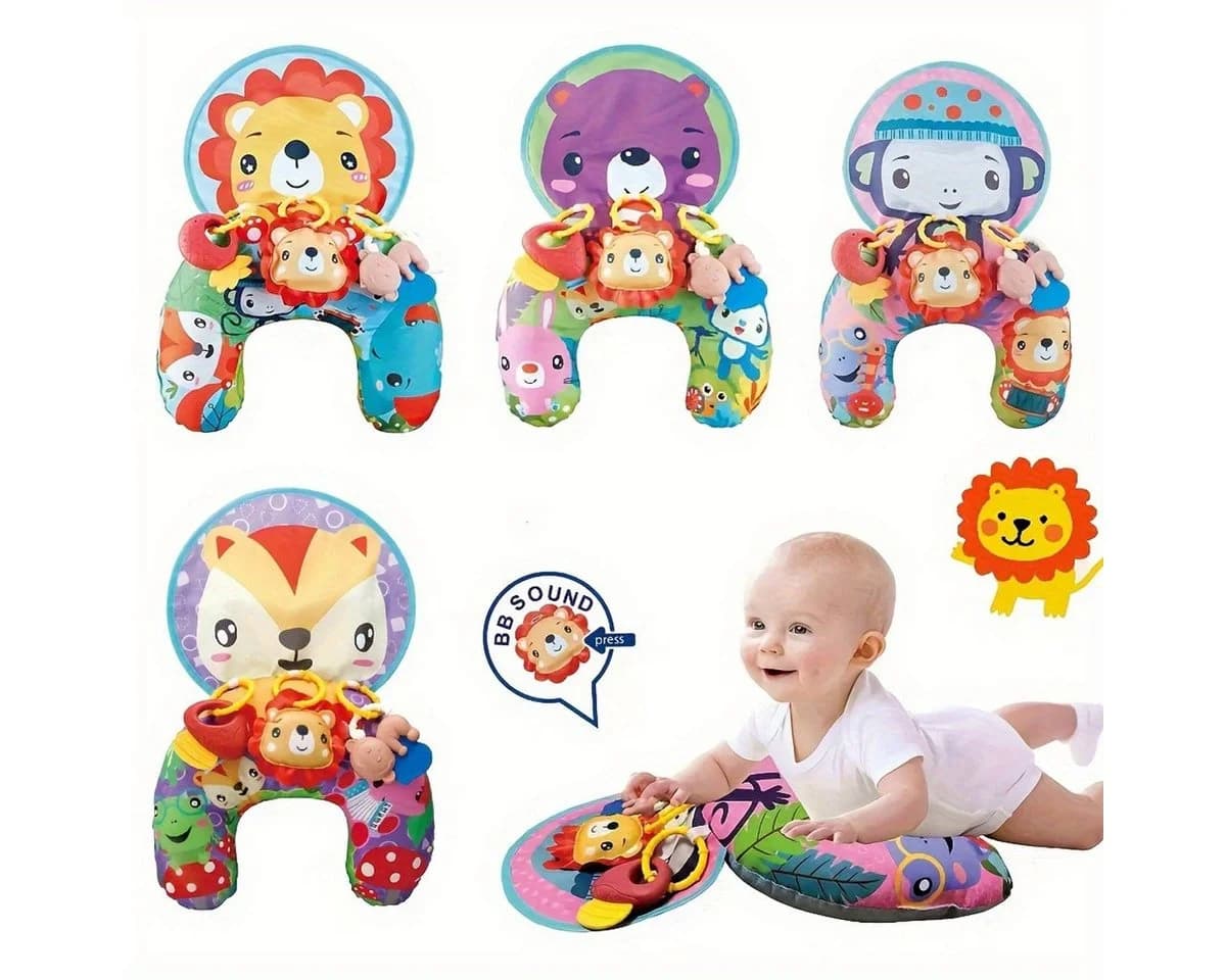 Kraftverdia U-Babykissen Gelb mit Rassel für Tummy Time - Bild 4