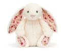 Kraftverdia Plüschhase 28cm Kawaii mit Blumenohren Weiß Bild 2