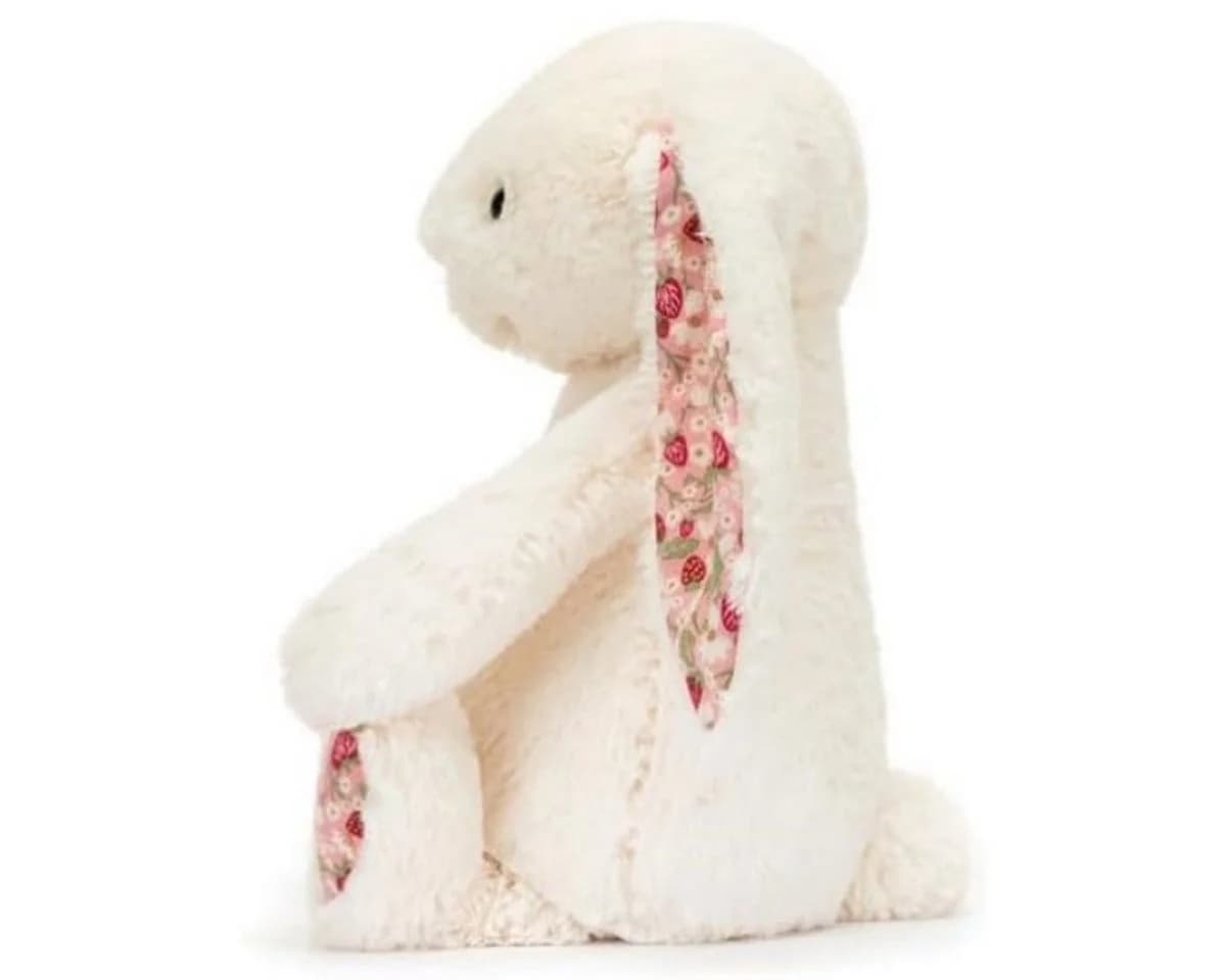 Kraftverdia Plüschhase 28cm Kawaii mit Blumenohren Weiß - Bild 3