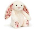 Kraftverdia Plüschhase 28cm Kawaii mit Blumenohren Weiß Bild 4