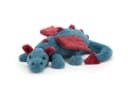 Kraftverdia Kawaii Drachen Kissen 50cm Blau Plüschtier Bild 2