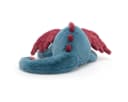 Kraftverdia Kawaii Drachen Kissen 50cm Blau Plüschtier Bild 4