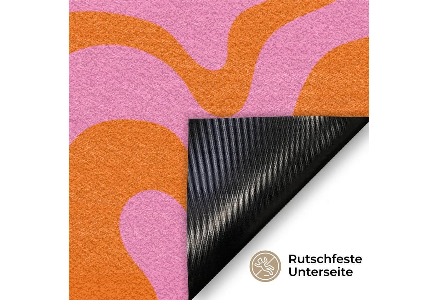 MuchoWow Fußmatte Rosa Orange Abstrakt Modern - Bild 3