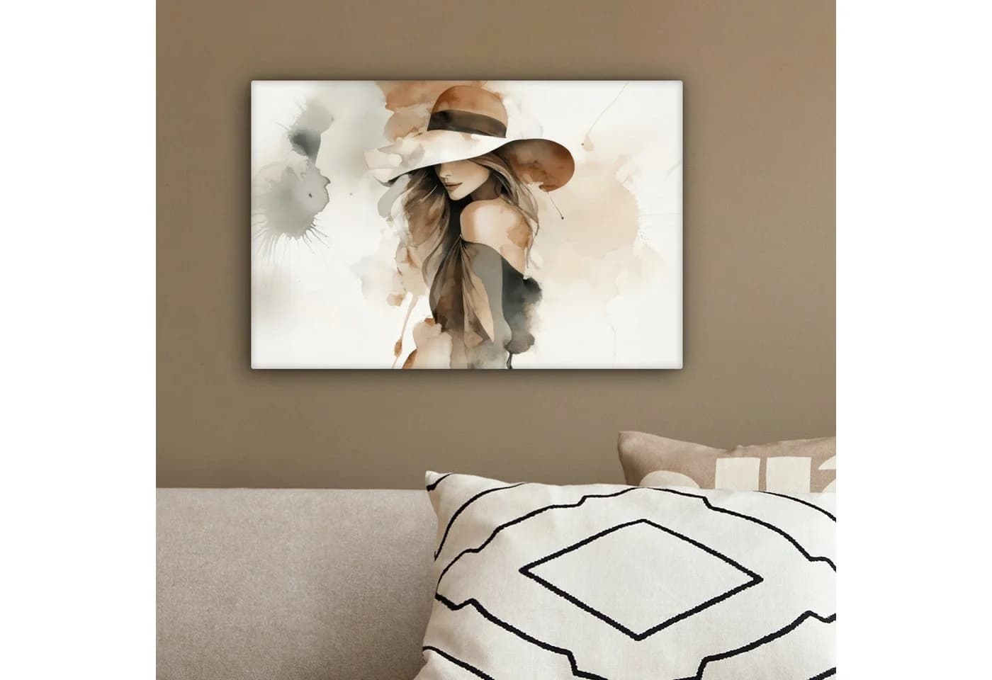 OneMillionCanvasses® Leinwandbild Mysteriös - Frau - Sepia, Fotodruck 30x20 cm - Bild 4