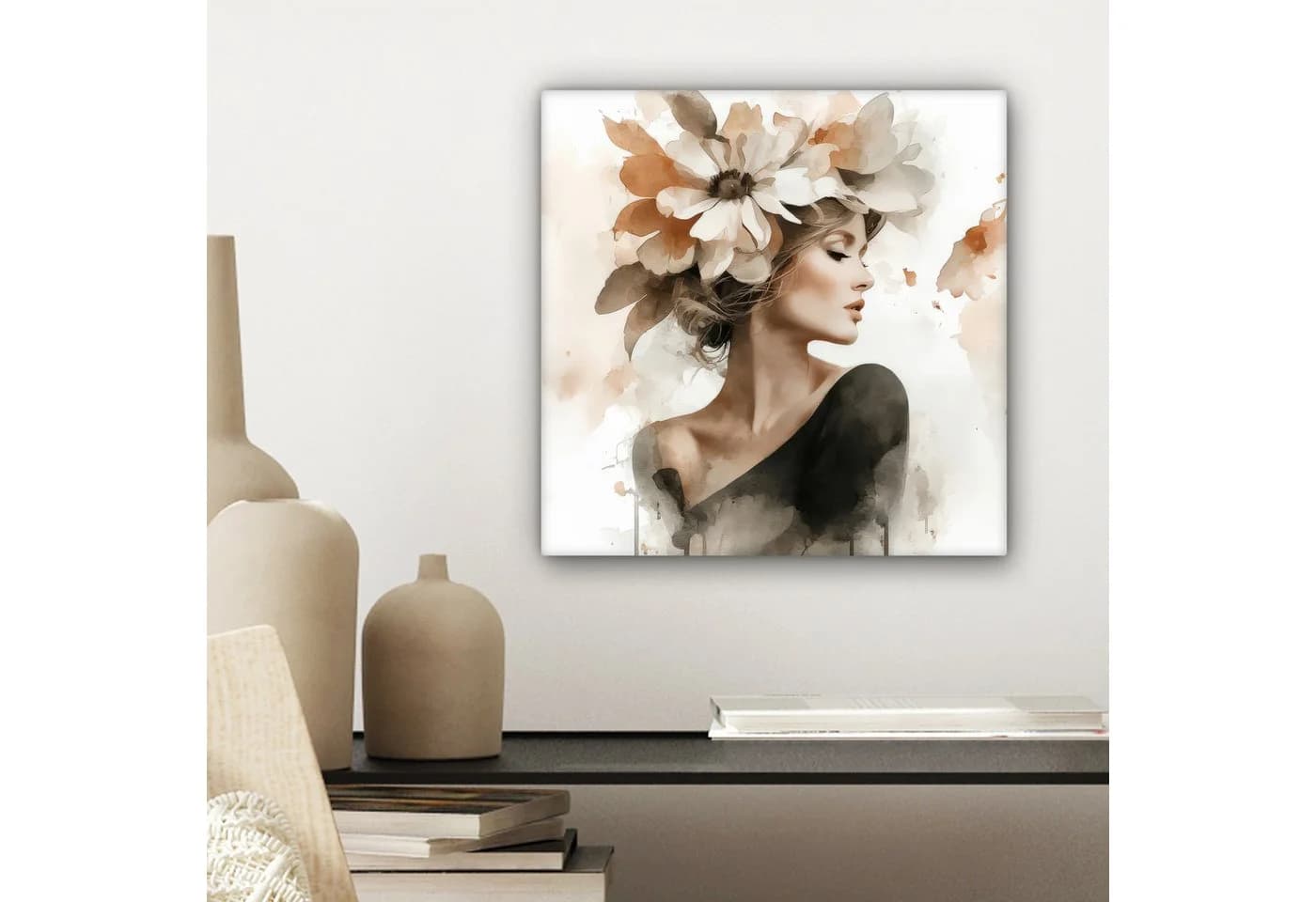 OneMillionCanvasses® Leinwandbild Blüte - Porträt - Gesicht Fotodruck 20x20 cm - Bild 4