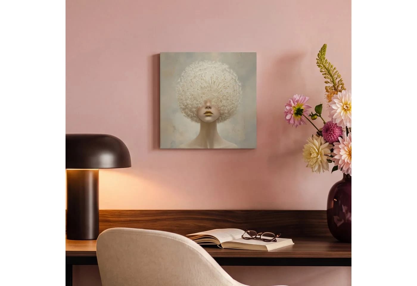 OneMillionCanvasses® Leinwandbild Dreamy Beige Löwenzahnsamen - Bild 5
