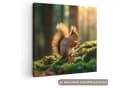 OneMillionCanvasses® Leinwandbild Eichhörnchen - Nuss - Gras, Fotodruck 20x20 cm Bild 2