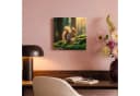 OneMillionCanvasses® Leinwandbild Eichhörnchen - Nuss - Gras, Fotodruck 20x20 cm Bild 4