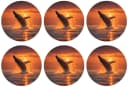 MuchoWow Glasuntersetzer Wal-Sonne-Meer 6-tlg. Rund 10cm Bild 2