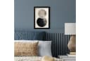 MuchoWow Poster Kreise Beige Schwarz Abstrakt mit Rahmen Bild 4