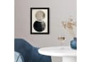 MuchoWow Poster Kreise Beige Schwarz Abstrakt mit Rahmen Bild 5