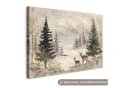 OneMillionCanvasses® Leinwandbild Wald - Hirsche - Winter - Schnee Bild 2