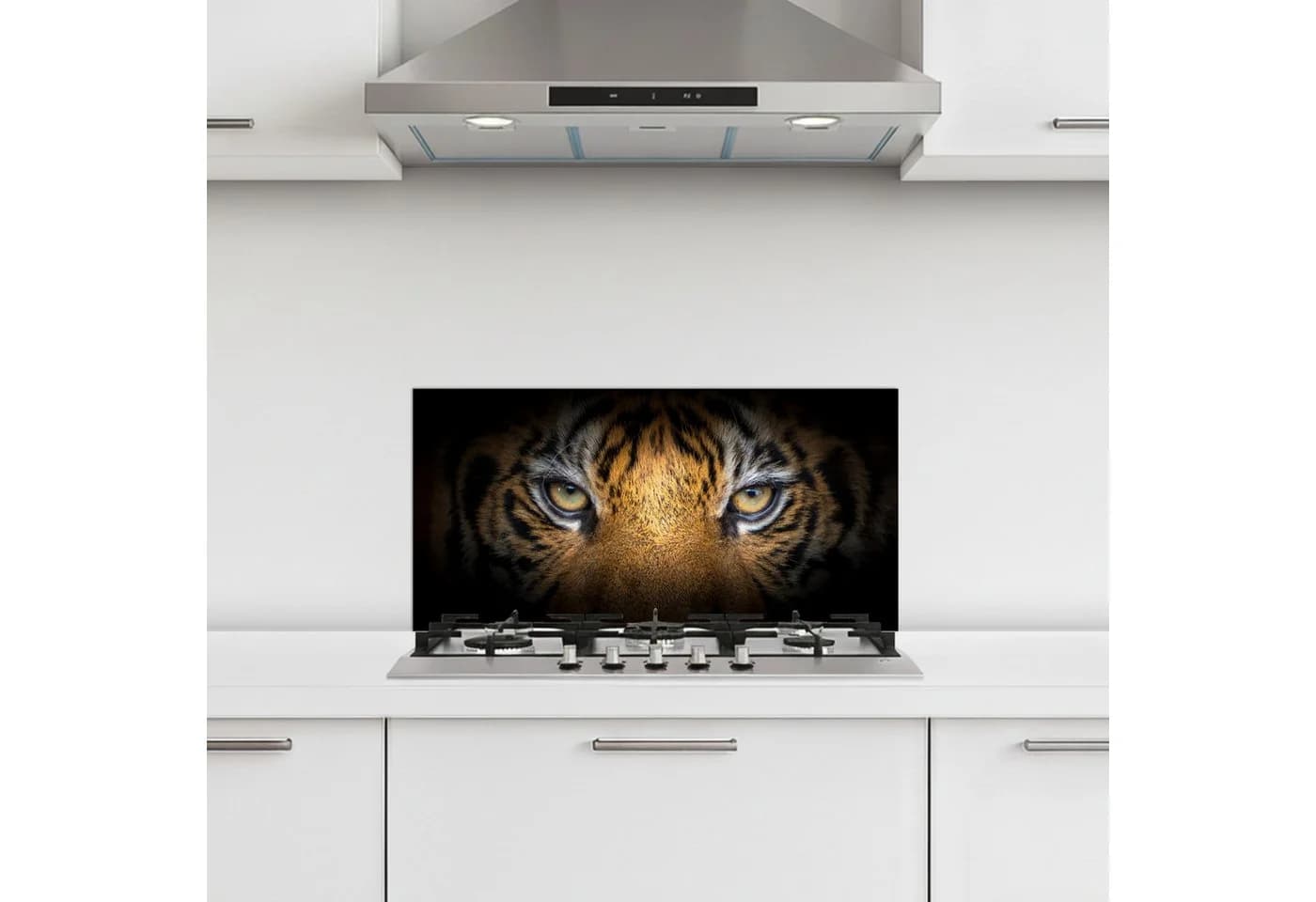 KitchenYeah Küchenrückwand selbstklebend Tiger Schwarz Glasoptik - Bild 2