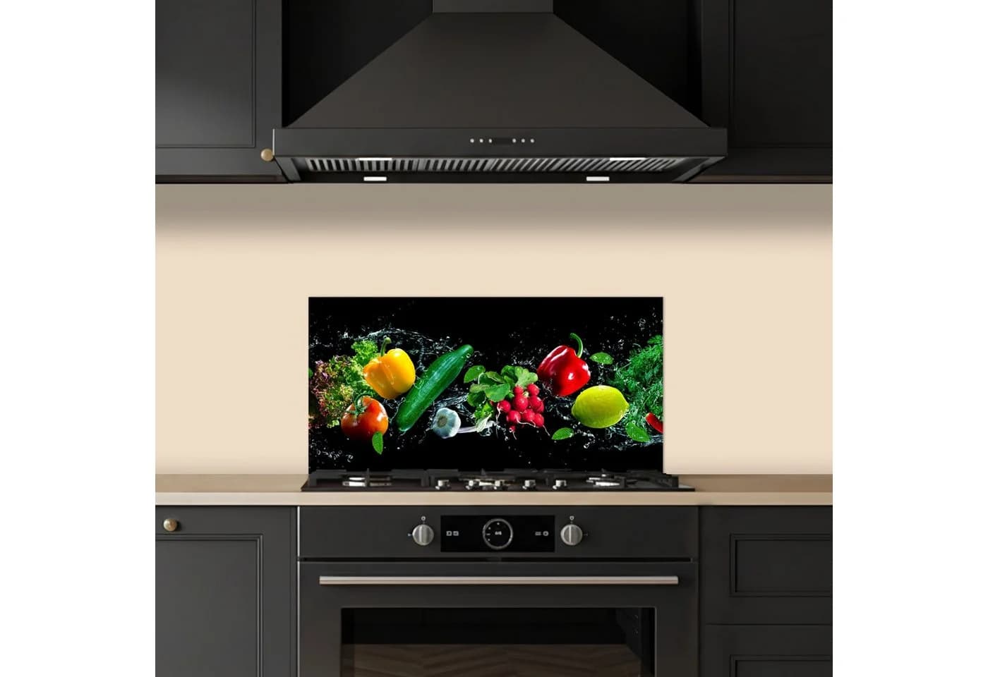 KitchenYeah Küchenrückwand selbstklebend Schwarz Gemüse Splash - Bild 5